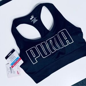 PUMA Logo Black Sports Bra